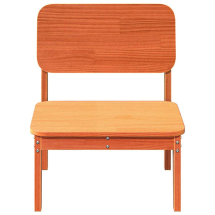 Trädgårdsstolar 2 st vaxbrun 60x52,5x72 cm massiv furu
