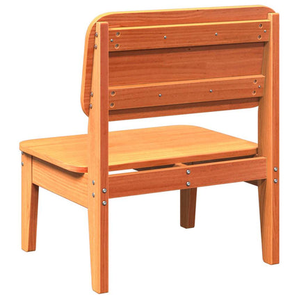 Trädgårdsstolar 2 st vaxbrun 60x52,5x72 cm massiv furu