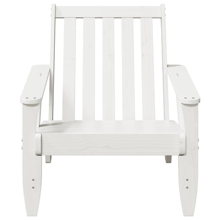 Adirondackstol vit 75x77x77 cm massiv furu