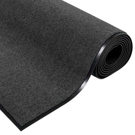 Dörrmatta Antracit och svart 120 x 250 cm Polyamid och PVC