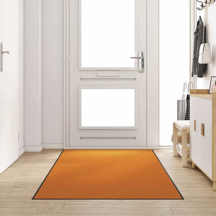 Dörrmatta Orange och Svart 120 x 300 cm 100% Polyamid