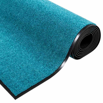 Dörrmatta Övrigt Cyan och svart 120 x 250 cm Polyamid och PVC