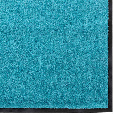 Dörrmatta Cyan och svart 120 x 300 cm 100% Polyamid