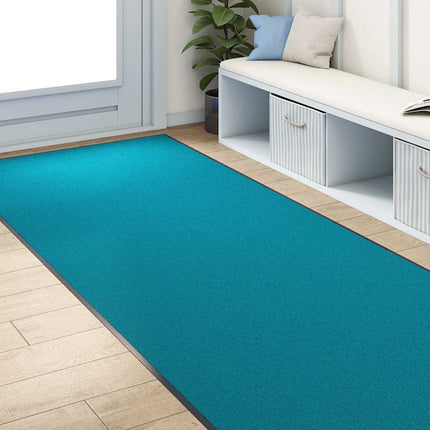 Dörrmatta Cyan och svart 120 x 300 cm 100% Polyamid