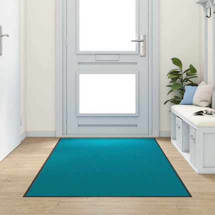 Dörrmatta Cyan och svart 120 x 300 cm 100% Polyamid