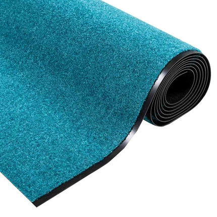Dörrmatta Övrigt Cyan och svart 120 x 400 cm Polyamid och PVC