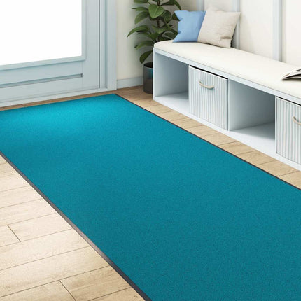 Dörrmatta Övrigt Cyan och svart 120 x 400 cm Polyamid och PVC