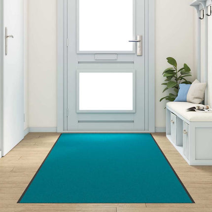 Dörrmatta Övrigt Cyan och svart 120 x 400 cm Polyamid och PVC