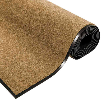 Dörrmatta Övrigt Kräm och svart 120 x 250 cm Polyamid och PVC