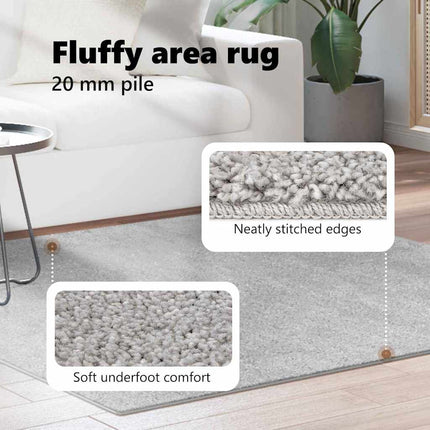 Anti-glid Shaggy Matta Grå 160 x 160 cm PP