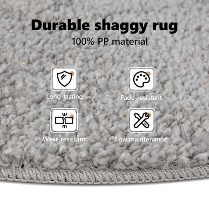 Anti-glid Shaggy Matta Grå 90 x 90 cm PP