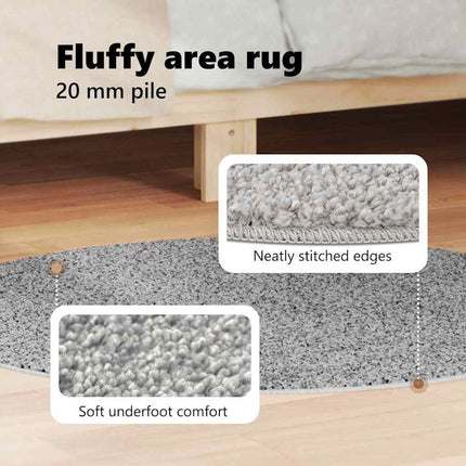 Anti-glid Shaggy Matta Grå 90 x 90 cm PP