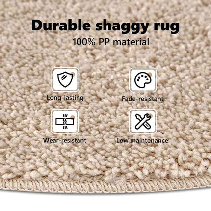 Anti-glid Shaggy Matta Kräm 120 x 120 cm PP