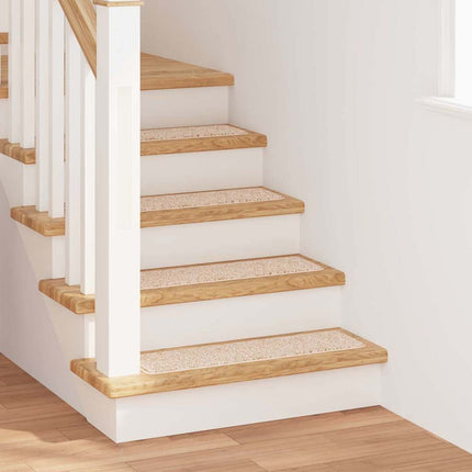 Halkfria trappmattor Rektangulär 15 pcs Kräm 75 x 20 cm PP