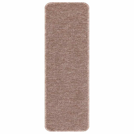Halkfria trappmattor 15 pcs Ljusbrun 60 x 25 cm PP