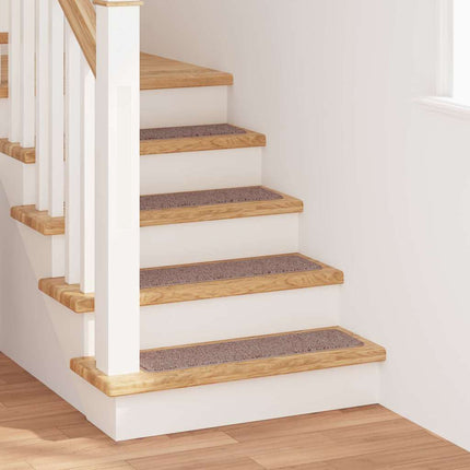Halkfria trappmattor 15 pcs Ljusbrun 75 x 20 cm PP