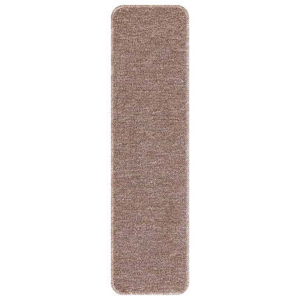 Halkfria trappmattor 15 pcs Ljusbrun 75 x 20 cm PP