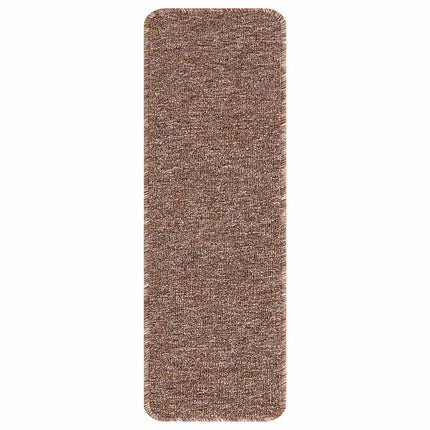 Halkfria trappmattor Latexbakgrund 15 pcs Brun 60 x 25 cm PP
