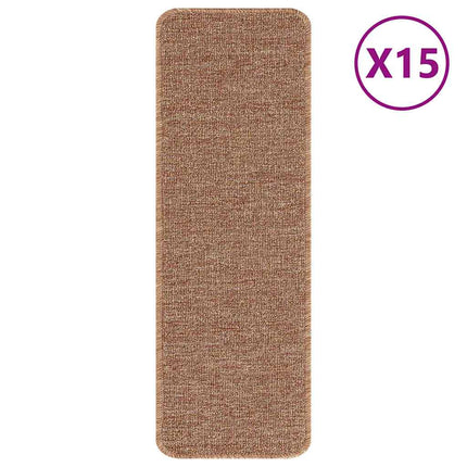 Halkfria trappmattor 15 st 60 x 25 cm Gul PP Rektangulär