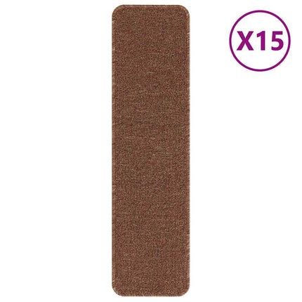 Halkfria trappmattor Latexbakgrund 15 pcs Gul 75 x 20 cm PP