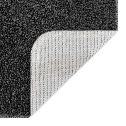 Halkfri badmatta med toalettutskärning Mörkgrå 50 x 50 cm PP
