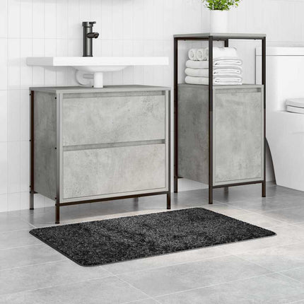 Halkfri Badmatta Mörkgrå 60 x 90 cm PP