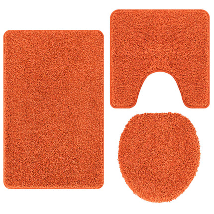 Antisklid badmatta set 3 st Orange 50 x 80 cm PP