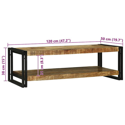 Kaffeebord Brun 120 x 50 x 38 cm Massivt mangoträ