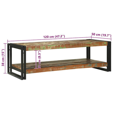 Kaffeebord Flerfärgsdesign Solid återvunnen trä