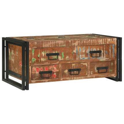 Kaffeebord Flerfärgsdesign 90 x 50 x 38 cm Solid återvunnen trä