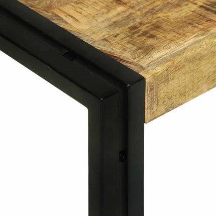 Nestingbord 3 pcs Brun och svart Massivt Mangoträd och Metall