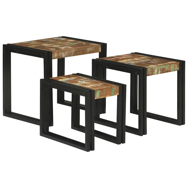 Nestingbord 3 st Brun och svart 50 x 40 x 45 cm