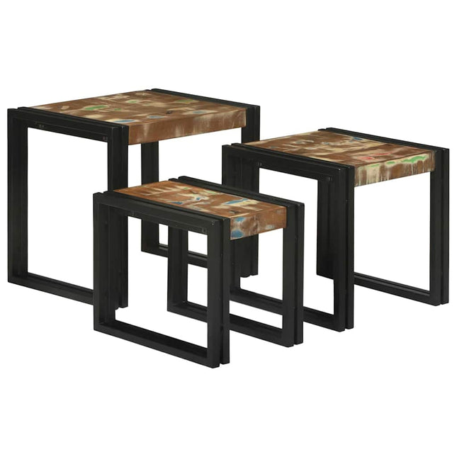 Nestingbord 3 st Brun och svart 50 x 40 x 45 cm