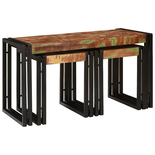 Nestingbord 3 st Brun och svart 82 x 40 x 45 cm