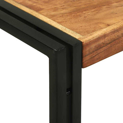 Konsolbord med hylla Brun 120 x 33 x 75 cm Massivt Akaciaträ