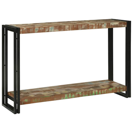 Konsolbord med hylla 120 x 33 x 75 cm Solid återvunnen trä