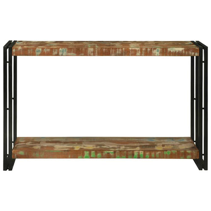 Konsolbord med hylla 120 x 33 x 75 cm Solid återvunnen trä