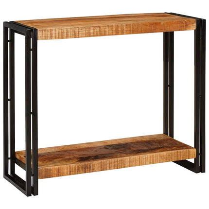 Konsolbord med hylla Brun 90 x 33 x 75 cm Massivt mangoträ