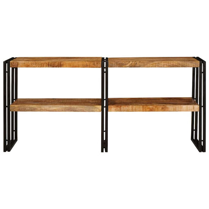 Konsolbord med hylla Brun 160 x 33 x 75 cm Massivt mangoträ