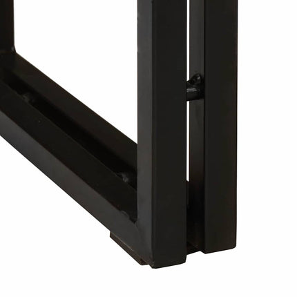 Konsolbord med hylla Flerfärgsdesign Solid återvunnen trä