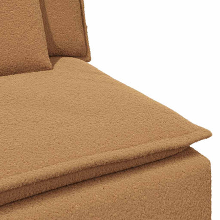 Modulsoffa med fotpall och dynor beige