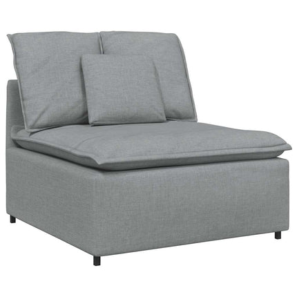 Modulsoffa med dynor ljusgrå