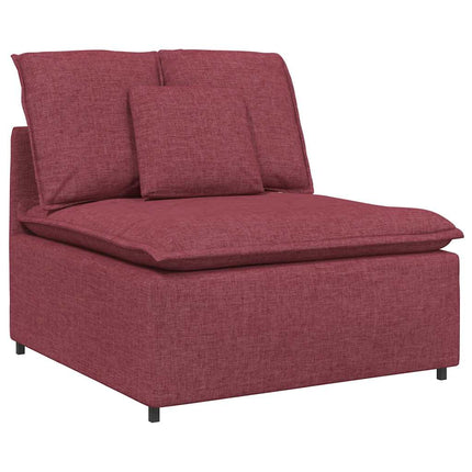 Modulsoffa med dynor vinröd