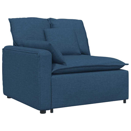 Modulsoffa med dynor blå