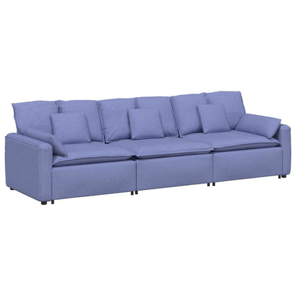 Modulsoffa med dynor jeansblå