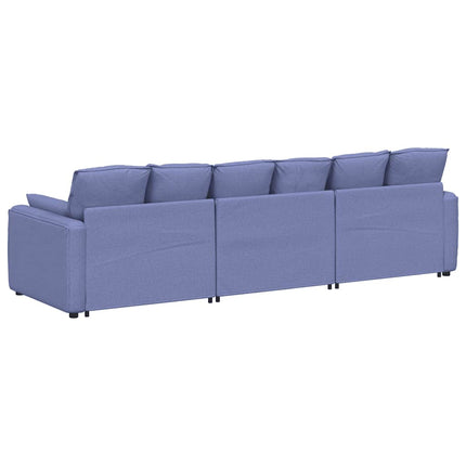Modulsoffa med dynor jeansblå