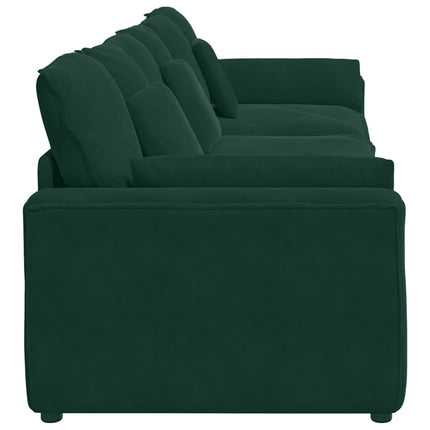 Modulsoffa med dynor mörkgrön