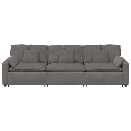 Modulsoffa med dynor ljusgrå