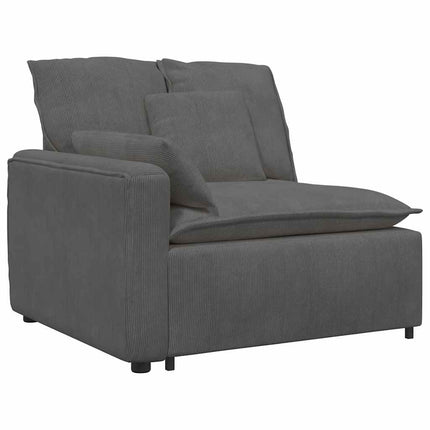 Modulsoffa med dynor mörkgrå
