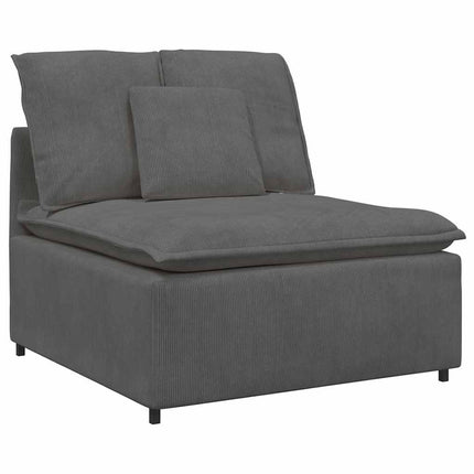 Modulsoffa med dynor mörkgrå